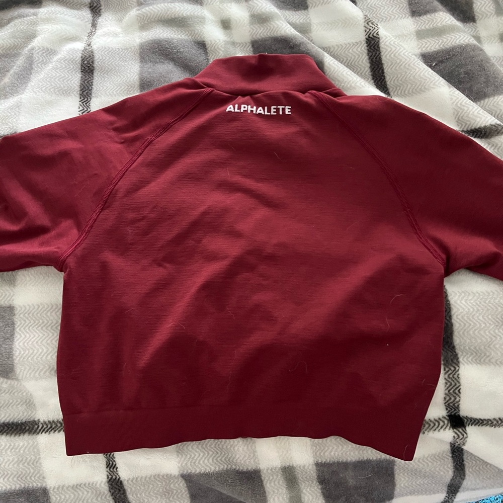 Alphalete Burgundy Zip-Up Jacket - image 2